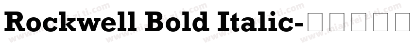 Rockwell Bold Italic字体转换
